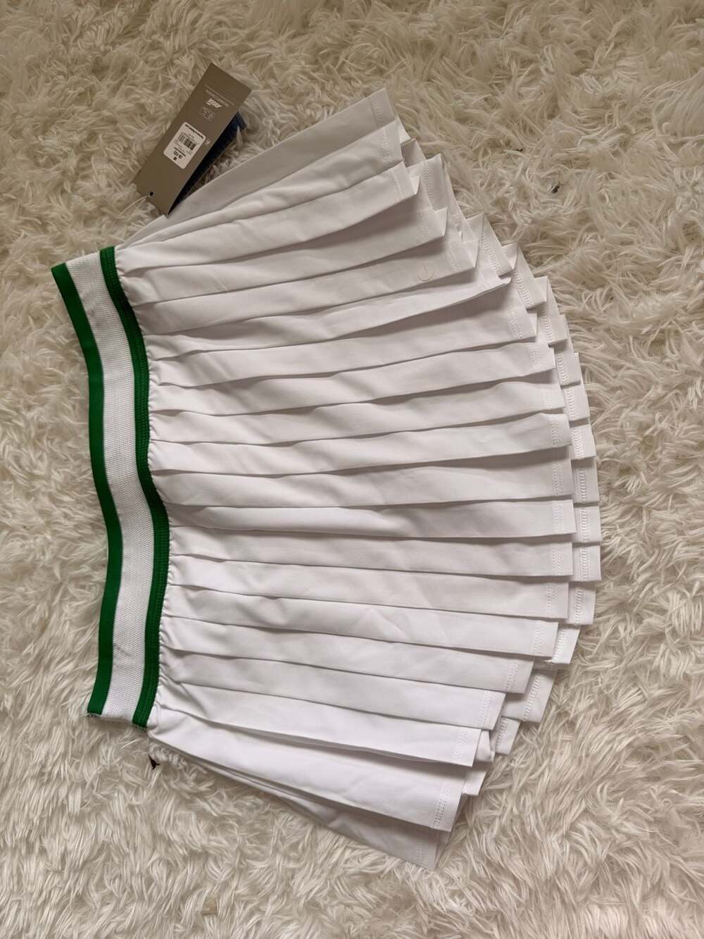 Avia Women's Tennis Mesh Skort White with Green Trim Size M
